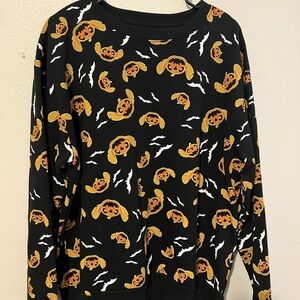 Disney Stitch Juniors Bats Pumpkins Long Sleeve Halloween Sweatshirt Size M (9)